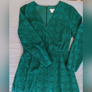 J Crew green eyelet circle dress. Women's size 6